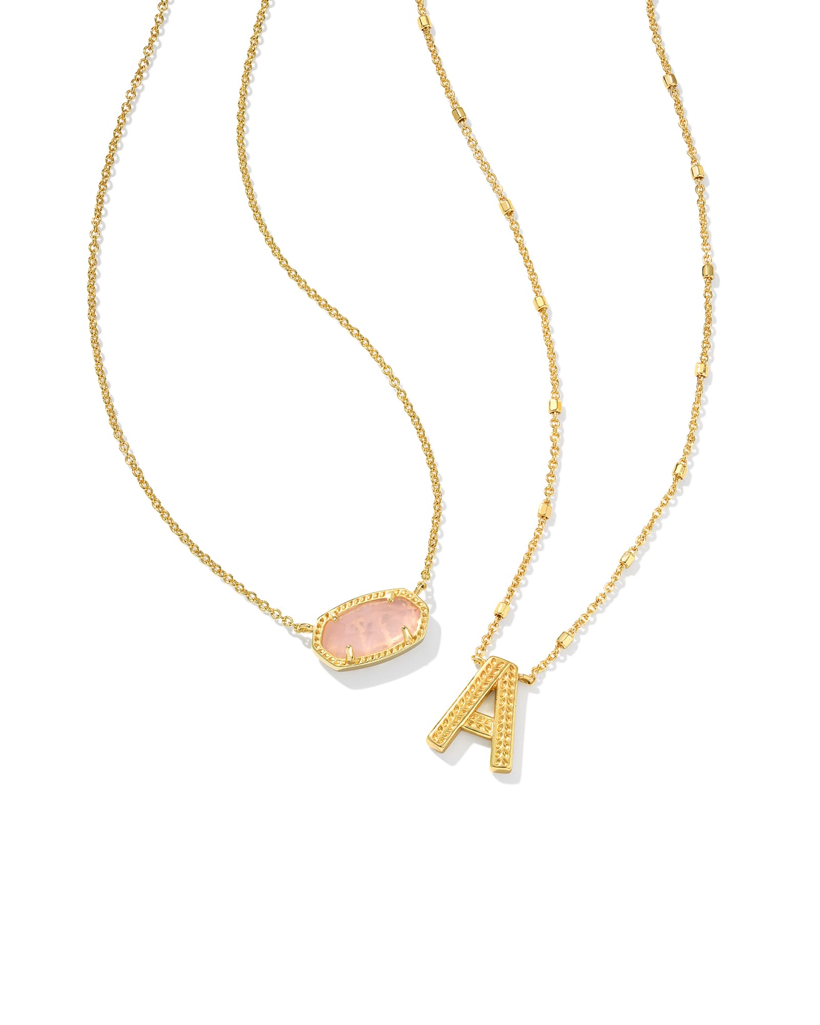 Elisa and Letter Pendant Necklace Set, , large image number 0.0